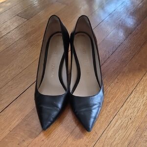 Stuart Weitzman Black Pointed Toe Heels